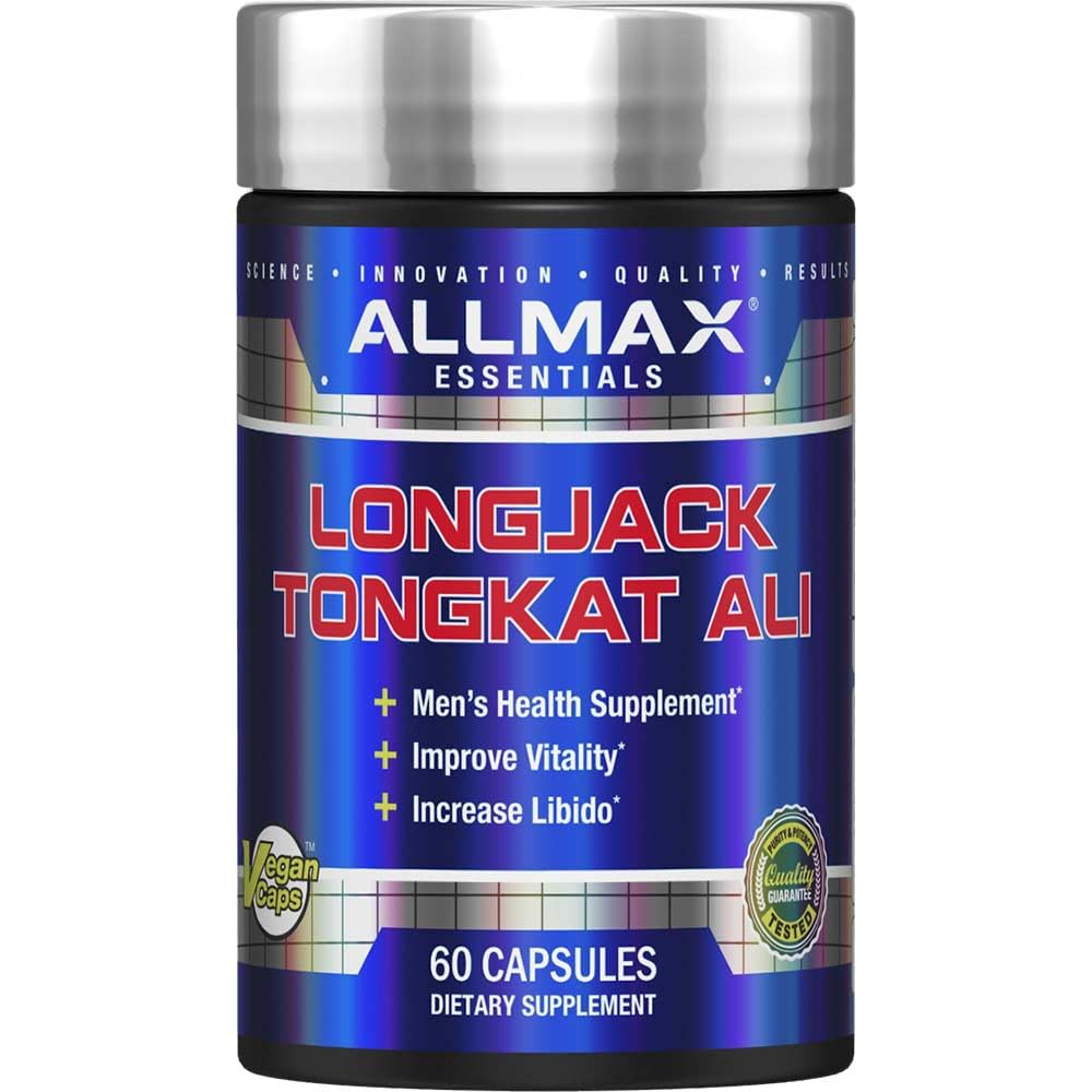 AllMAX Essentials LongJack Tongkat Ali - 60 קפסולות - תוספת בריאות של גברים - משפרת את החיוניות - 60 משרתים