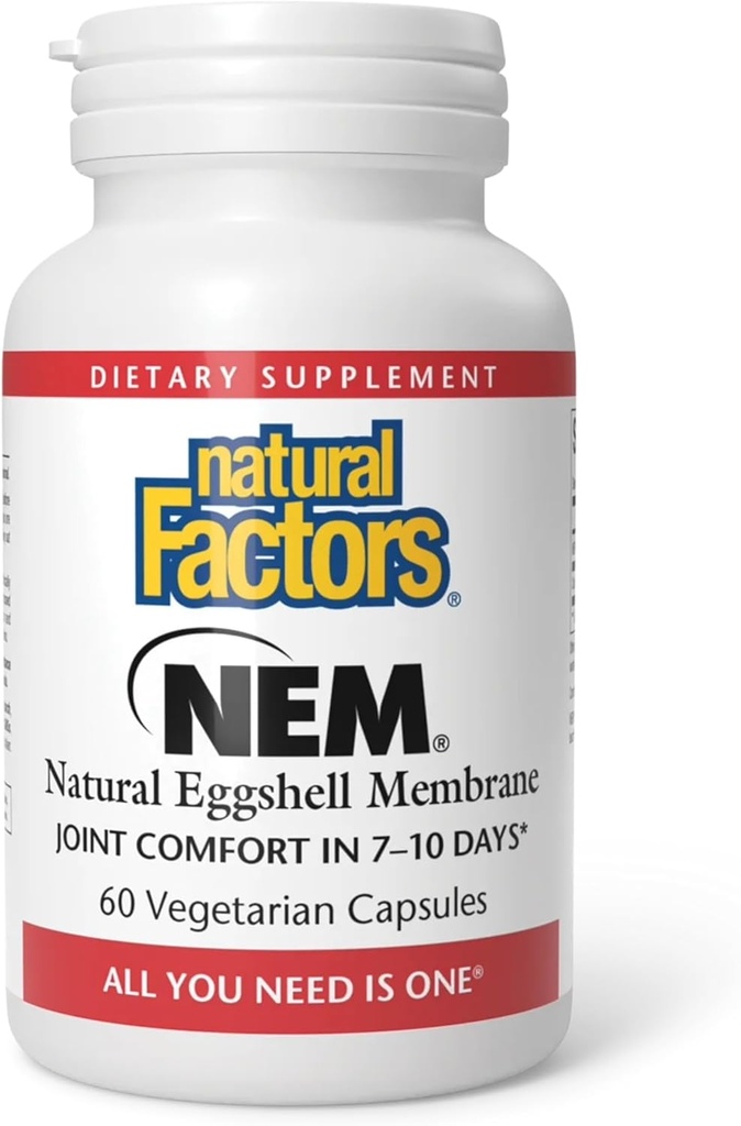 גורמים טבעיים, NEM Natural Eggshell Membrane, מקדם נוחות משותפת וגמישות, 60 קפסולות