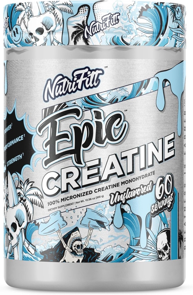 Acfitt CREATINE | Micronized Creatine Monohydrate | עבור גברים ונשים | 60 משרתים | שריר | קוגניטיבי Boost