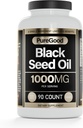Black Seed Oil קפסולות, 500 Mg, Cold Pressed High Potency Digestive Aid, 90 Count 100% Non GMO Pure Black Cumin Seed Oil קפסולות