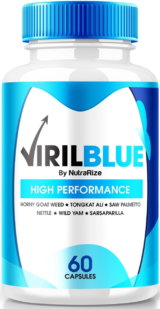 קפסולות כחולות ויראליות לגברים, Viril Blue Male תוסף, All-Natural Formula כדי לתמוך ביצועים וביטחון, Premium Nutrition for Total Health, Final Pills Review (60 קפסולות)
