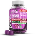 Nutraceuticals Vaginal Probiotics for Women Gummies with Cranberry, Uva Ursi, Horsetail, D-Mannose, Prebiotics & Digestive Enzy, תוסף בריאות Vaginal עבור pH פלורה Odor VBiotic