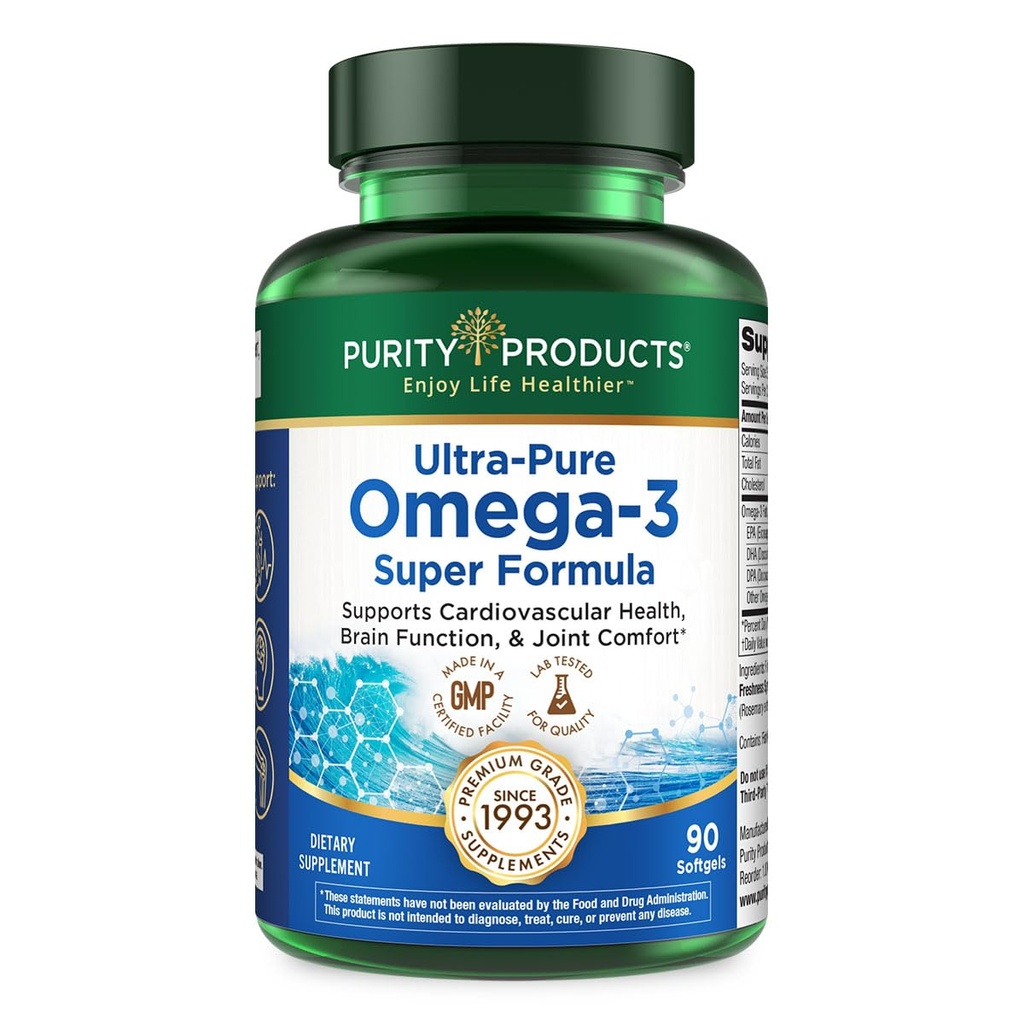 פורמולה 90 Softgels Ultra Pure אומגה 3 Super Formula 90 Softgels