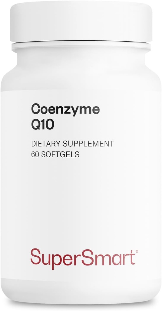 SuperSmart - Co-Enzyme Q10 (CoQ10) 90 מ"ג ליום - תוסף Ubiquinol עם Tocopherols & ויטמין E | Non-GMO & Gluten Free - 60 Softgels