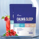 Calm & Sleep אבקת שתו לערבב Raspberry L Theanine Ksm-66 Ashwagandha Magnesium Glycinate ויטמין D 3 תוספי מזון להורדה ו- Focus No Sugar non GMO