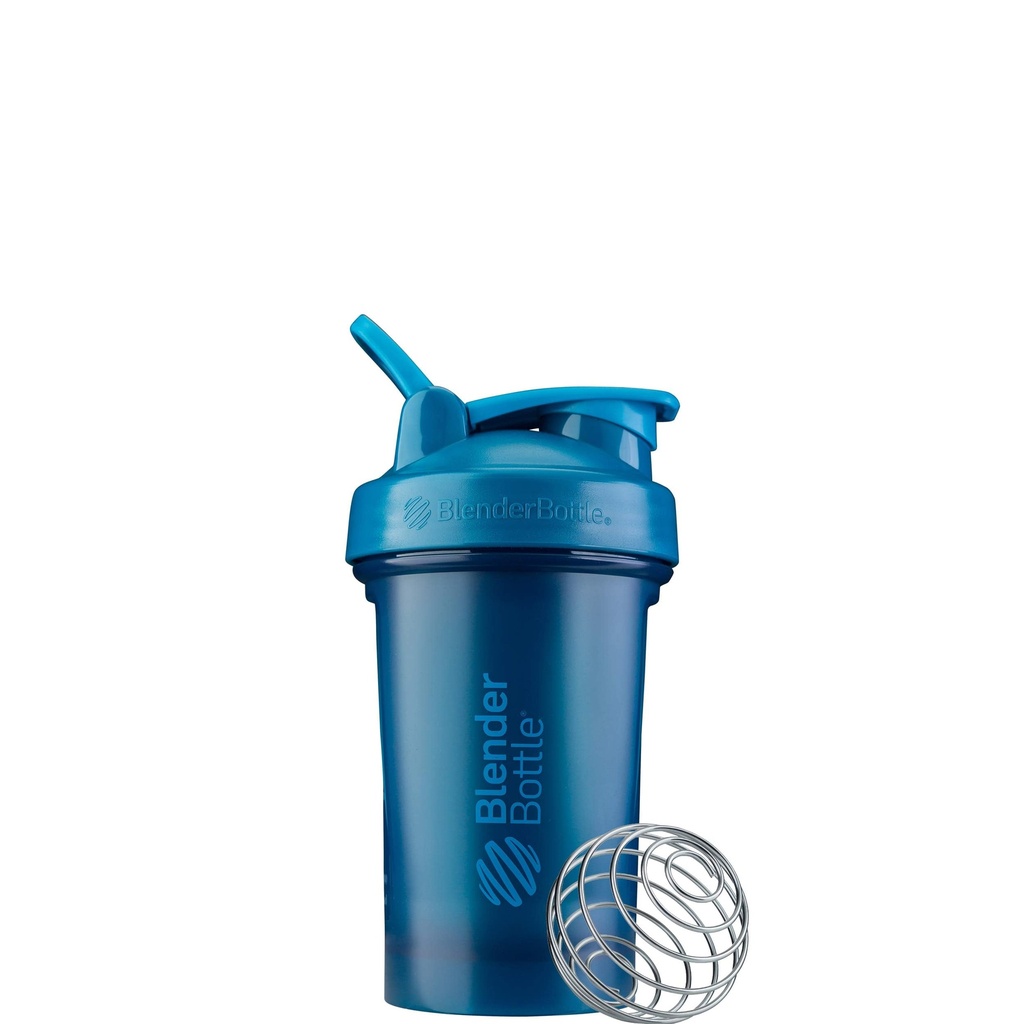בלנדר בוטל קלאסי V2 Shaker בקבוק מושלם לשקיות חלבונים ו-Pre Workout, 20Ounce, Ocean Blue