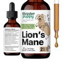 Forever Puppy Lions Mane Mushroom תוסף לכלבים - Brain & Focus Support - Yellow's Mane Mushroom for Dogs - Canine ויטמינים ותוספים - סוכר & אלכוהול חינם טיפות - 2 fls