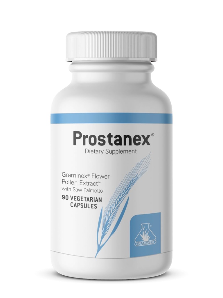 Graminex Prostanex - Prostate Health תוספת מיצוי, Saw Palmetto - תמיכה ב- Bladder Control & Urinary Tract Health, Rye Pollen לחלץ מיוצר בארה"ב, 90 קפסולות צמחוניות