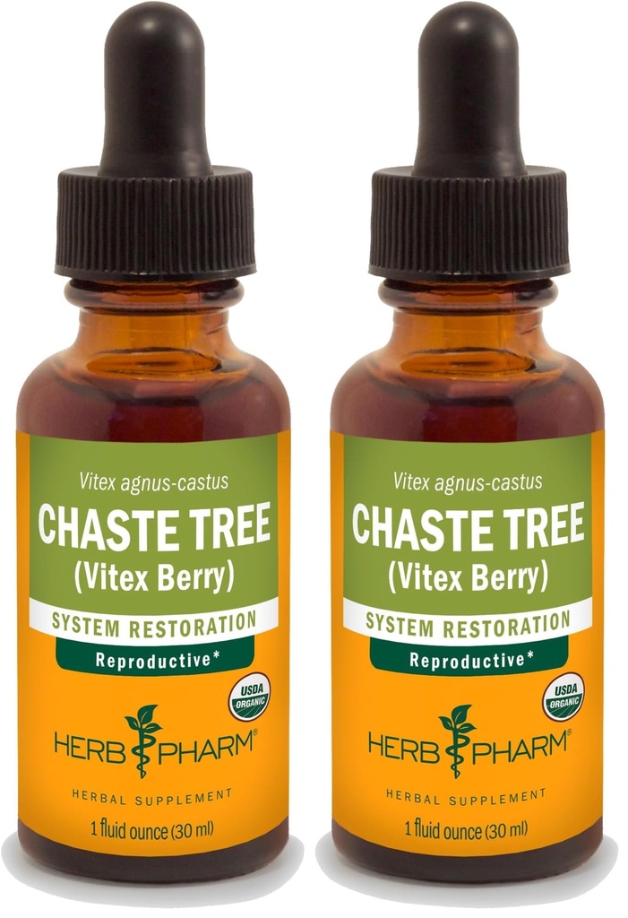 Herb Pharm Chaste עץ לחלץ עבור תמיכה במערכת פוריות נשית - 1 Ounce (DCHASTE01) (Pack of 2)