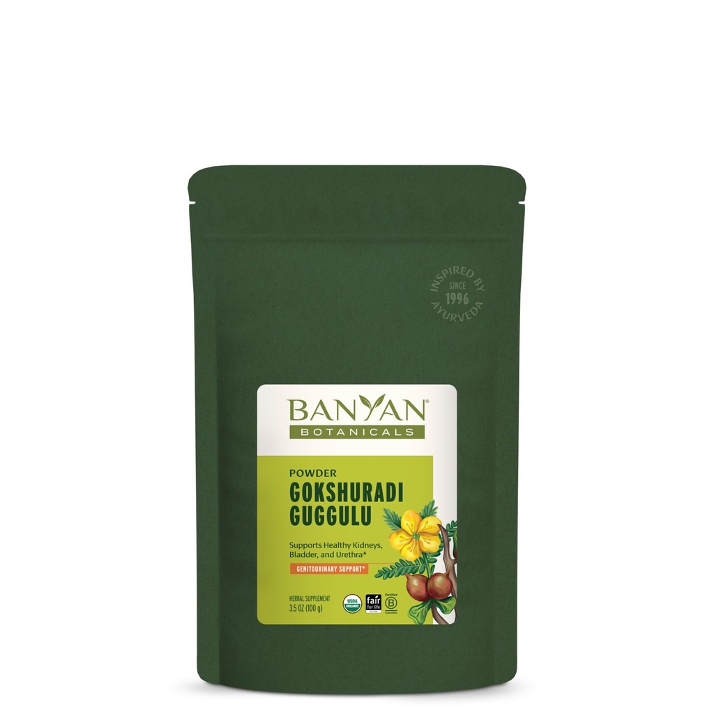 Banyan הבוטנים Gokshuradi Guggulu אבקת - אורגני Ayurvedic תוספת עם Guggulu & Gokshura - עבור בריא Urinary Tract ו Kidney תמיכה * - 3.5 oz - non-GMO Sustainably מקורed טבעוני טבעוני טבעוני טבעוני