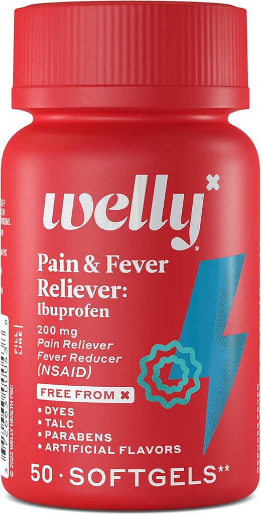 Welly Remedies | OTC Pain & Fever Reliever: Ibuprofen | Pain Relief/Fever reductionr