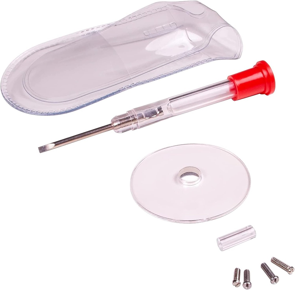 Apex משקפיים תיקון Kit - Kit with Small Screwdriver,Eyeglass Screws, Magnifying Glass, Screw Guide, & Storage Pouch - Universal Eyeglass תיקון Kit for Reading משקפיים, & Sunglass