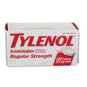 Tilenol Reg Strngth 100's Size 100ct Tylenol 325 מ"ג כוח קבוע כאב Reliever