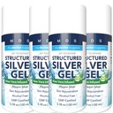 תוספת כוח Colloidal Silver Gel 30ppm עם Aloe Vera - pH Balanced Structured Silver - Triple Power Soothe & Relieve - Easy Pumpבק, 3.38Oz (4 Pack)