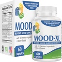 Mood-XL: 30 יום Mood Support Supplement (All-in-1 בלנדר) עם 13 רכיבים פעילים יעילים | תוספי Mood בריאים ווויטמינים | 1-Month Supplys | 60 קפסולות