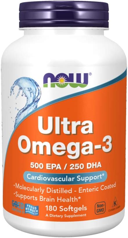 Now Foods - Ultra אומגה 3 500 EPA / 250 DHA - 180 Softgels