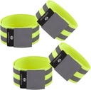 להקות רפלקטיביות לגברים ונשים | Reflectors for Runners, Cycling, Walking | Set of 4 Reflective Ankle Bands, Armbands, Wristbands