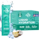 MyHy Liquid hydrotion Packets, Electrolyte drink Mix for Adults & Kids Hydration Support, Dehydration Relief for Travel, Pregnancy, Fitness, First & Firstette Party - Ice, 50 Count