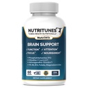 תוספי בריאות המוח - מזכר, Focus & Brain Nourishment תמיכה עם Cognizin Citicoline, Phosphatidylserine, Shoden Ashwagandha, B ויטמינים, Magnesium & Zinc-60 כמוסות תזונתיות