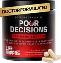 Life Happns Pour Decisions Liver Health Supplement with Milk Thistle, ויטמין B6, אלקטרוליטים - תמיכה בשיקום ושיקום, 60 קפסולות