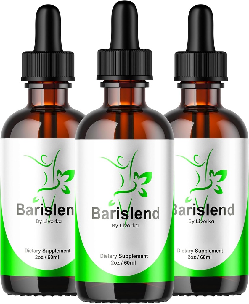 (3 Pack) Barislend Drops, Barislend נוזל, רשמי Barislend נוזל טיפות, Barislends מתקדם טיפות נוזל פורמולה, Barislend Drop תוספת תמיכה נוזלית Premium, 3 בקבוקים לחודש