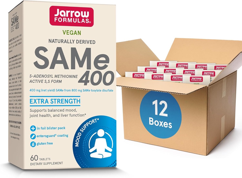 Jarrow Formulas אותו 400 מ"ג, תומך בריאות משותפת, הפונקציה Liver, Brain Metabolism, 60 טבליות, עד 60 יום אספקה, Pack של 12