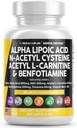 Alpha Lipoic Acid 600 מ"ג N-Acetyl Cysteine 600 מ"ג Acetyl L-Carnitine 500 מ"ג Benfotiamine 300 מ"ג - תוספת תמיכה עצבית עבור נשים וגברים עם ויטמין B1 B6 ו B12 - Made in USA 90 Caps Caps Capstyamine 300mg - תוספת תמיכה עבור נשים וגברים עם ויטמין B1 B6 & B12 - Made in US 90 Caps בארה"ב 90 Caps בארה"ב 90 Caps בארה"ב 90 Caps בארה"ב 90 Caps