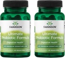 Swanson Ultimate Probiotic Formula Digestive Health Immune System תומך 66 מיליארד CFU Prebiotic NutraFlora scFlora 30 DRcaps Veggie קפסולות (2 Pack)