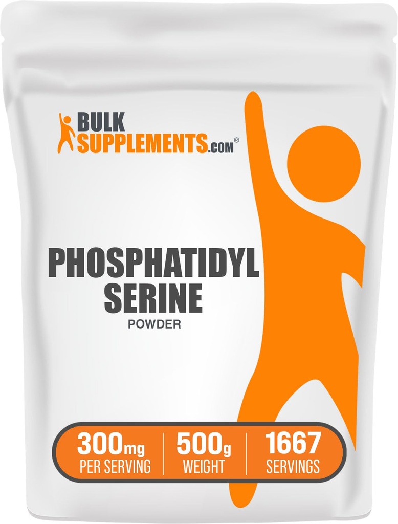 BulkSupplements.com Phosphatidylserine אבקת - Phosphatidylserine תוסף, שמקורו Soy Beans - 300 מ"ג עבור משרת (60mg של Phosphatidylserine), 500g (1.1 lbs) (Pack of 1)