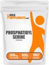BulkSupplements.com Phosphatidylserine אבקת - Phosphatidylserine תוסף, שמקורו Soy Beans - 300 מ"ג עבור משרת (60mg של Phosphatidylserine), 500g (1.1 lbs) (Pack of 1)