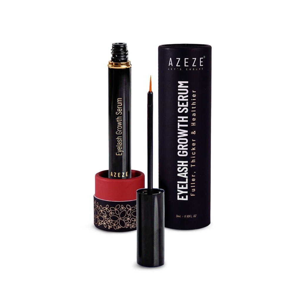 Azeze Eyelash growth Serum - חינם שמן Lash Serum עבור צמיחת העין ותיקנות בתוך 6 שבועות, תואם עם הרחבות Lash