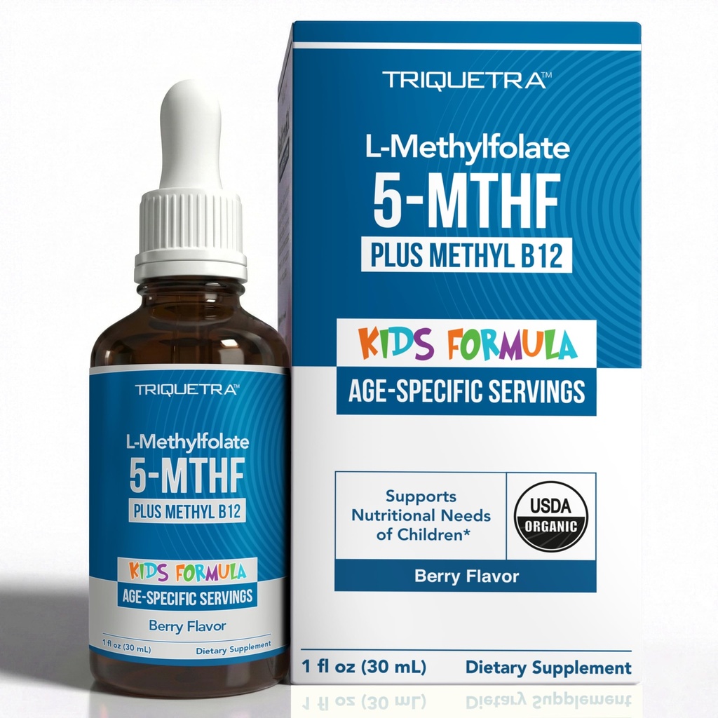ילדים אורגניים Methylfolate + Methyl B12 Cofactor - אורגני ברי פלאמור, טופס sublingual - 5-MTHF טופס, טופס עליון של Folate - התאמת מינון לכל ימי - Mood, Behavior, Cognition - 1 oz.
