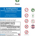 מזונות עבור Gut Lactobacillus Acidophilus Probiotic אבקה 200 מיליארד cfu's | Made in USA | No Additives | Direct from היצרן | No Third-Party Storage | Immune Support