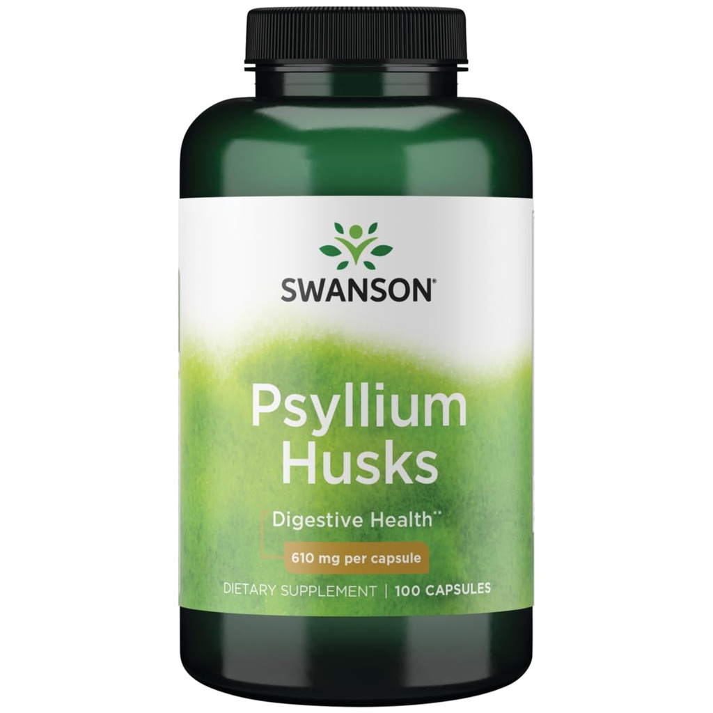 Swanson Psyllium Husks 610 מיליגרם 100 קפסולות