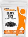 BulkSupplements.com Black Rice אבקת - אבקת אורז שחור, Gluten Free Supplement - Unflavored, 3.7g לכל משרת, 250g (8.8 oz) (Pack of 1)