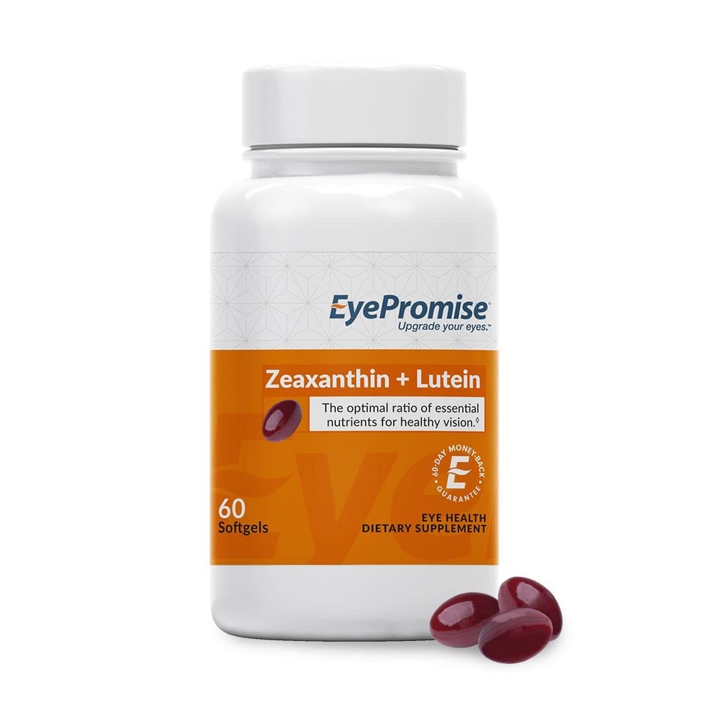 EyePromise Zeaxanthin + Lutein עין ויטמין - 60 קפסולות Softgels עשויים עם תרכובות טבעיות עבור דיאטות כולל Gluten חינם Vegetarian - Protect & לשפר את בריאות העיניים שלך לחלוטין