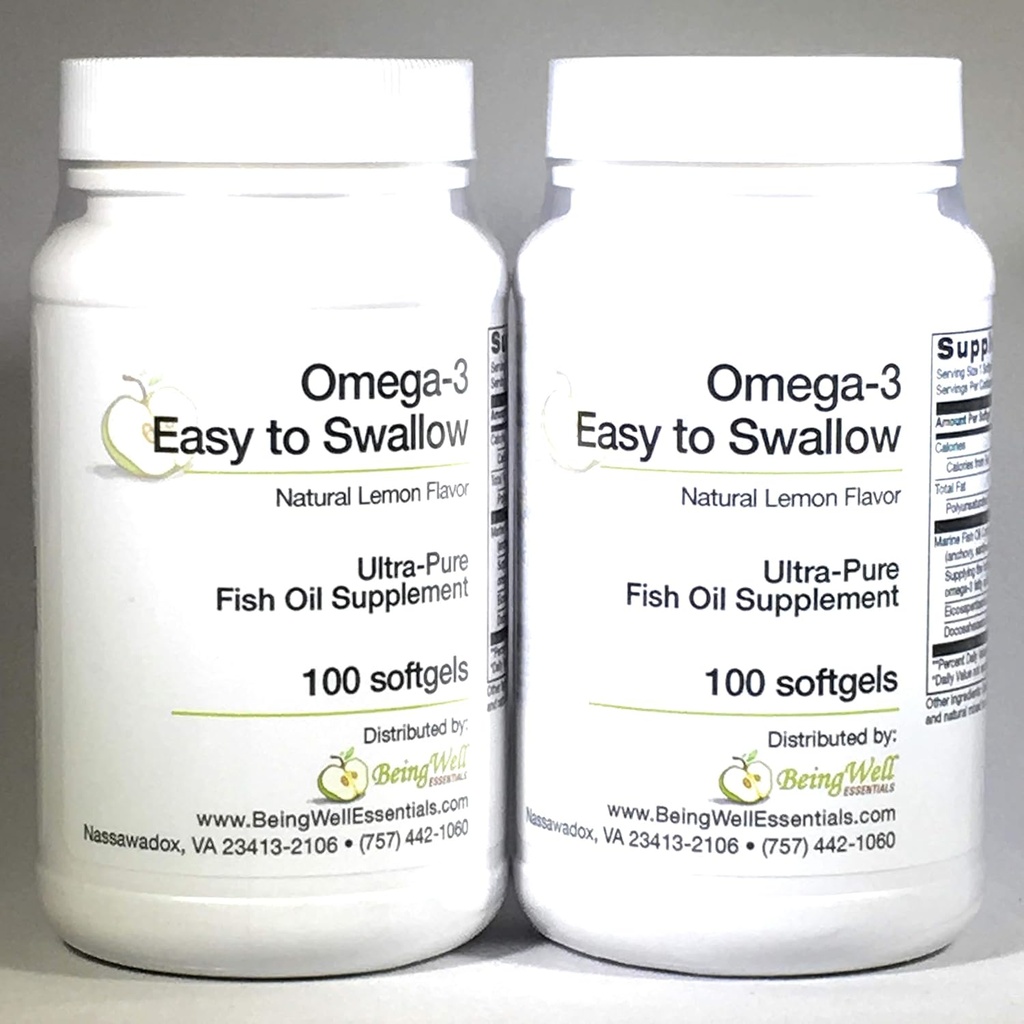 אומגה 3 "Easy to Swallow" Ultra-pure Fish שמן תוספת טבעית ליממון טבע 200 Softgels על ידי אומגה 3 קל Swallow