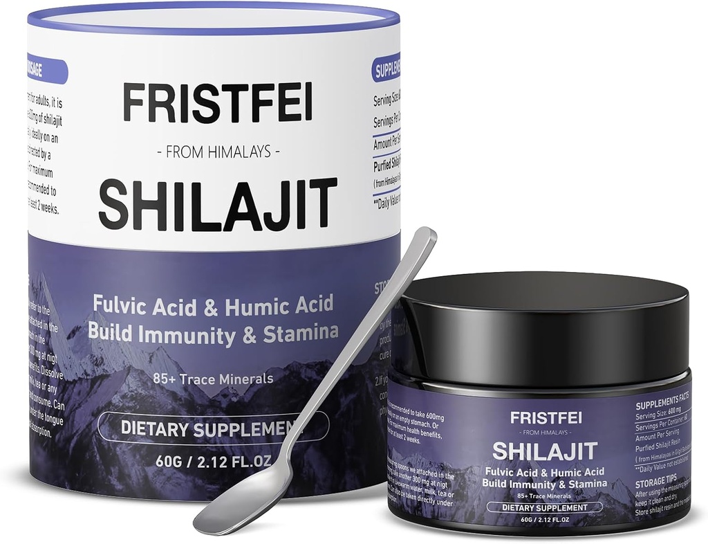 Shilajit Pure ההימלאיה האורגנית כיתה Natural Shilajit Resin for Men & Women - Himalayn Shilajit עם 85 + Trace מינרלים & Fulvic Acid, 60 גרמים