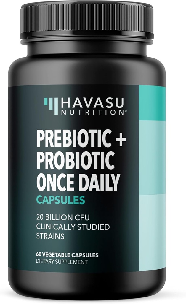 HAVASU NUTRITION Prebiotics and Probiotics for Women and Men - 20 מיליארד CFU - 2 חודשים אספקה