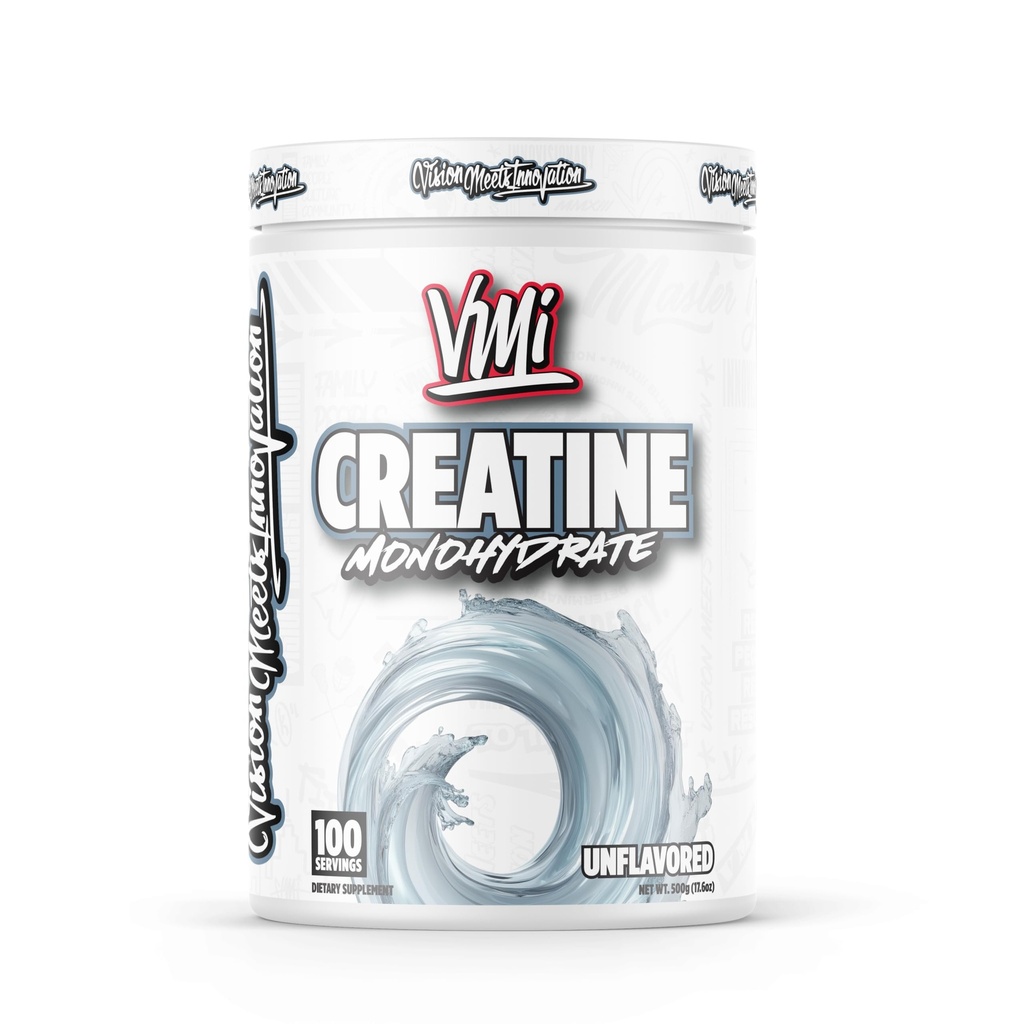VMI Sports Creatine Monohydrate אבקת מסת - כוח - גודל - כוח | 5 גרמים לשרת (100 משרתים, Unflavored)