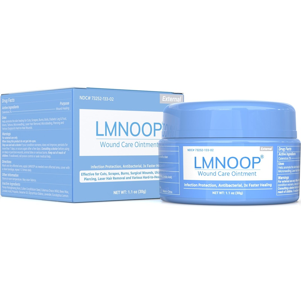 LMNOOP® Wound Care Ointment - קרם ריפוי מהיר, תיקון מקסימלי לכל ימי הביניים, Wound Healing Ointment for Deep / Open/Surgical Wounds, Bedsores, Diabetic Wounds, Ulcers, Burns, Cuts, Cuts