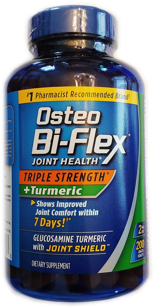 Osteo Bi-Flex, Tripleחוזק + Turmeric, 200 טבליות, עם גלוקוזאמין HCI ו Turmeric Curcumin, תוספת משותפת לגברים ונשים