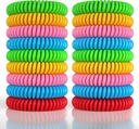 18 Pack Mosquito Rent Bracelets for Adults & Kids, DeET-Free Waterהוכחה Bands, Individually Wrapped Repellent Wristbands