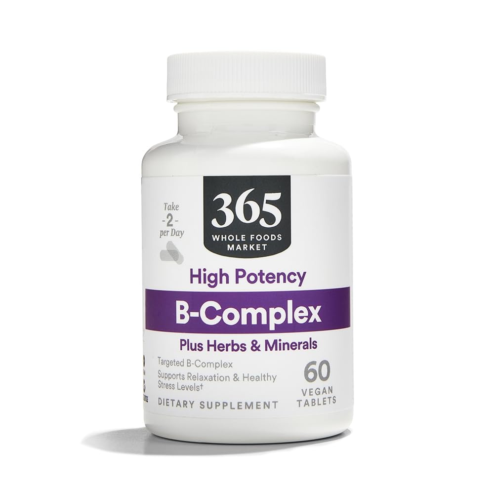 365 כל יום ערך, B Complex Hi Potency v/ Herbal Support, 60 ct