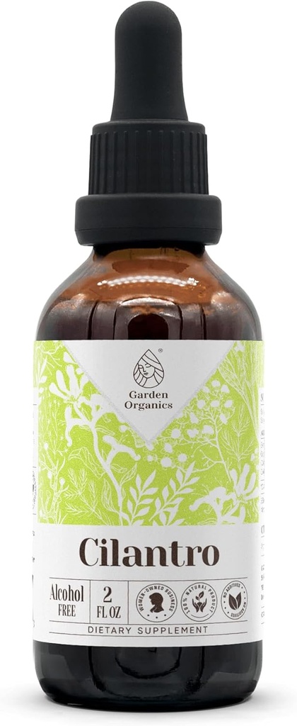 Cilantro אלכוהול-Free Natural Tincture לחלץ, Immune System Booster, טיפות נוזלים עשויים מ-100% Cilantro Dried Leaf (2 floz)