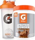 Bundle של Gatorade Shaker בקבוק עבור התעמלות, 28 Ounce, פלסטיק ו gatorade Whey חלבון אבקת, שוקולד