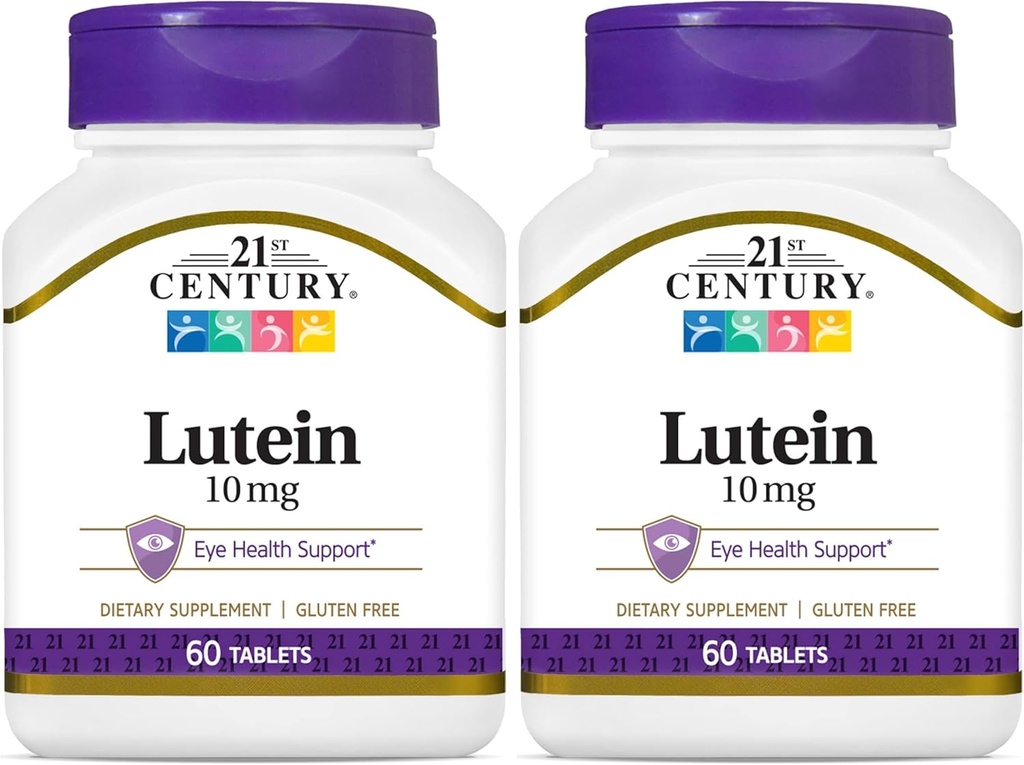 21st Century Lutein 10 מ"ג טבליות, 60 Count (Pack of 2)