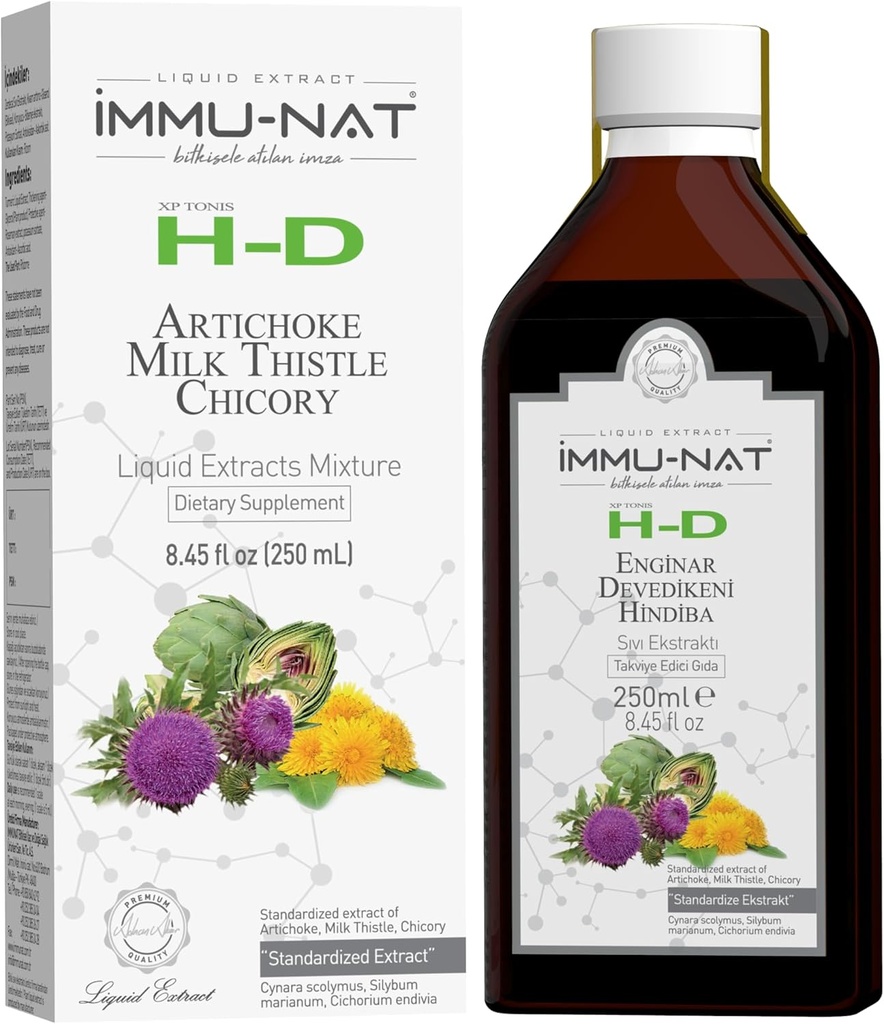H-D Herbal Liver Detox, ניקוי, ותוספת נוזלית תיקון - תומך Gut Health and Kidney function - Milk Thistle, Artichoke ו Chicory - Non-GMO (8.50oz)