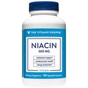 ויטמין Shoppe Niacin - תמיכה כולסטרול - 500 MG (100 קפסולות ירקות)