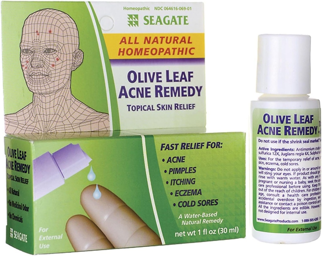 Seagate Products Homeopathic Leaf Natural Acne Remedy (Pack of 1) 1 Ounce